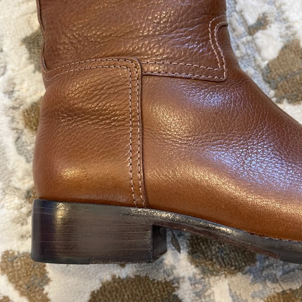Tory Burch “Junction” Brown Leather Riding Boots – Size 7, Box Included